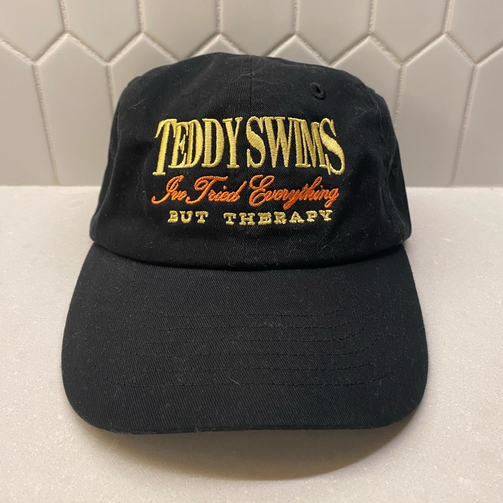 Teddy Swims Black Embroidered Baseball Hat Cap I’ve Tried Everything But Therapy